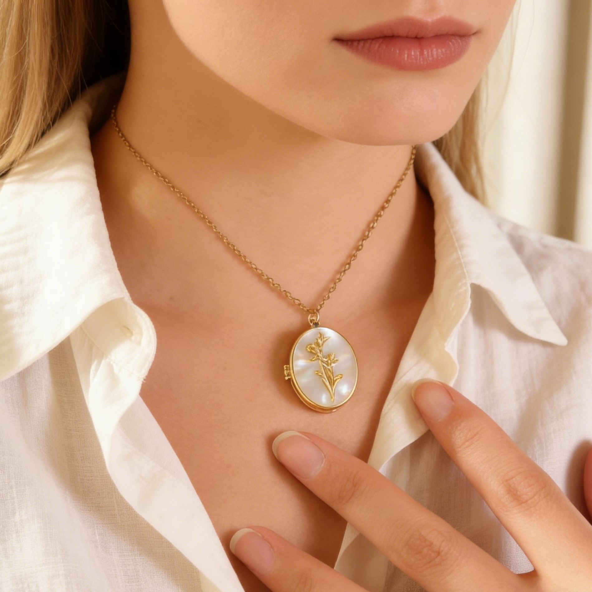 Diamon Birth Flower Custom Col - Birth Flower Necklace reseña y precio