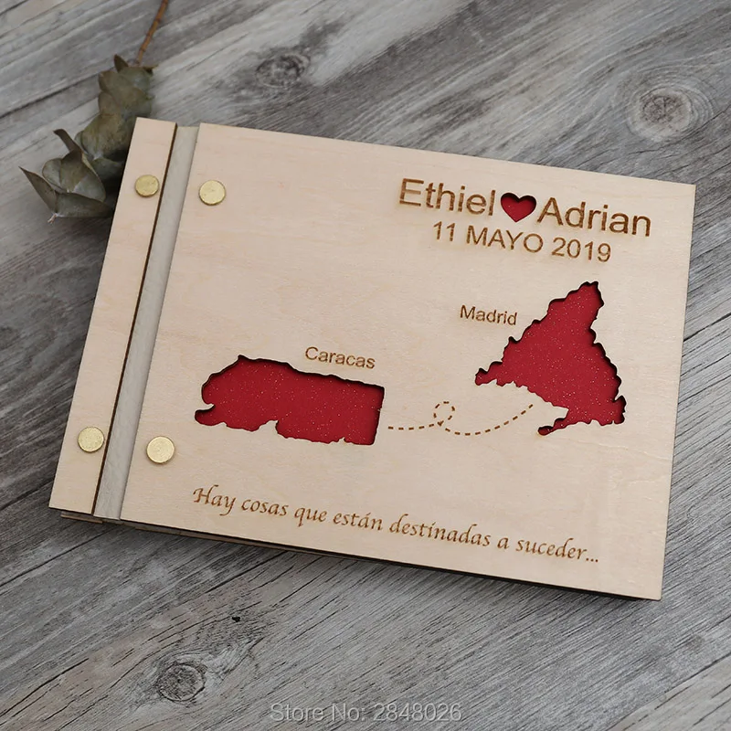 Map engraved wedding guestbook - Custom Star Map reseña y precio