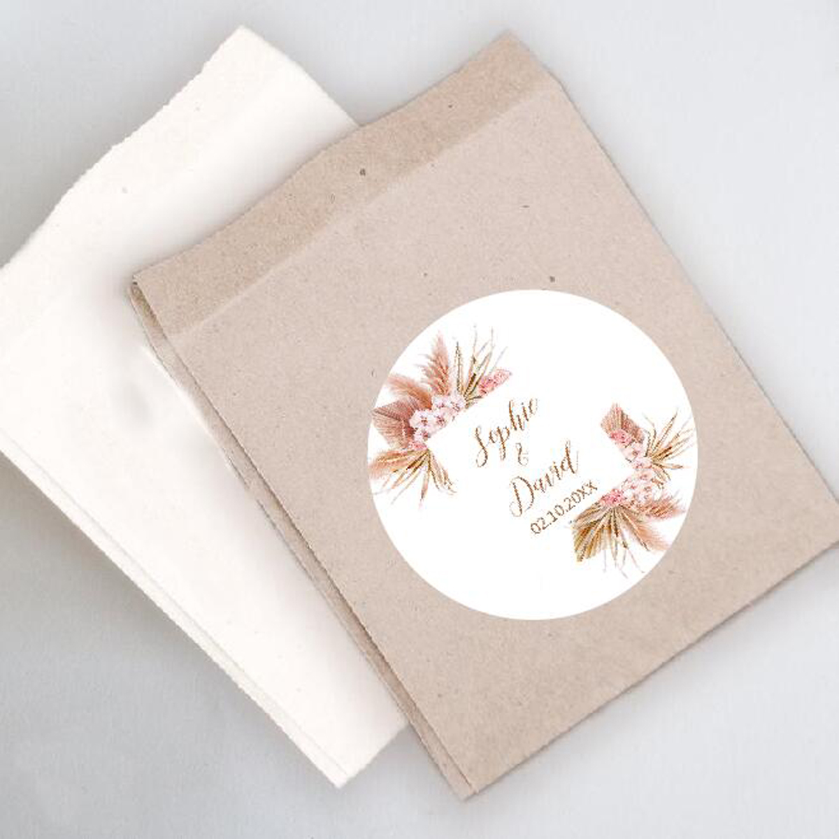 96Pcs Pampas Grass Stickers fo - Personalised Candle Label reseña y precio