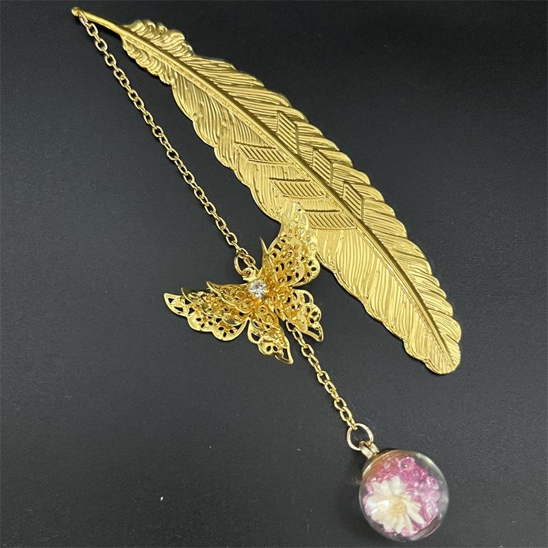 1PC Metal Bookmark Creative Im - Dried Flower Bookmark reseña y precio