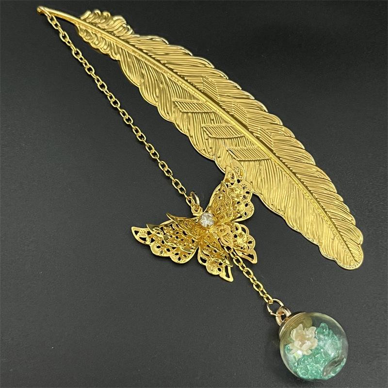 1PC Metal Bookmark Creative Im - Dried Flower Bookmark reseña y precio
