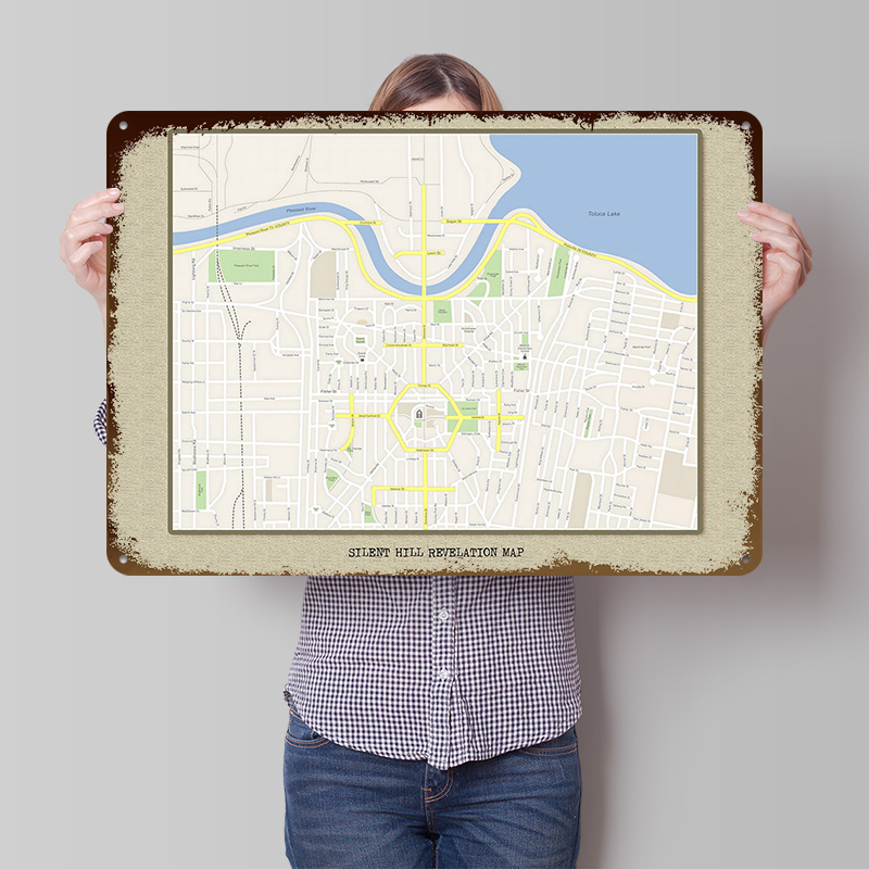 Silent Hill Revelation Map Met - Custom Map Poster reseña y precio