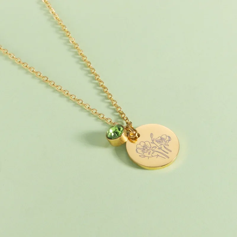 Birth Month Flowers Clipart Fl - Birth Flower Necklace reseña y precio