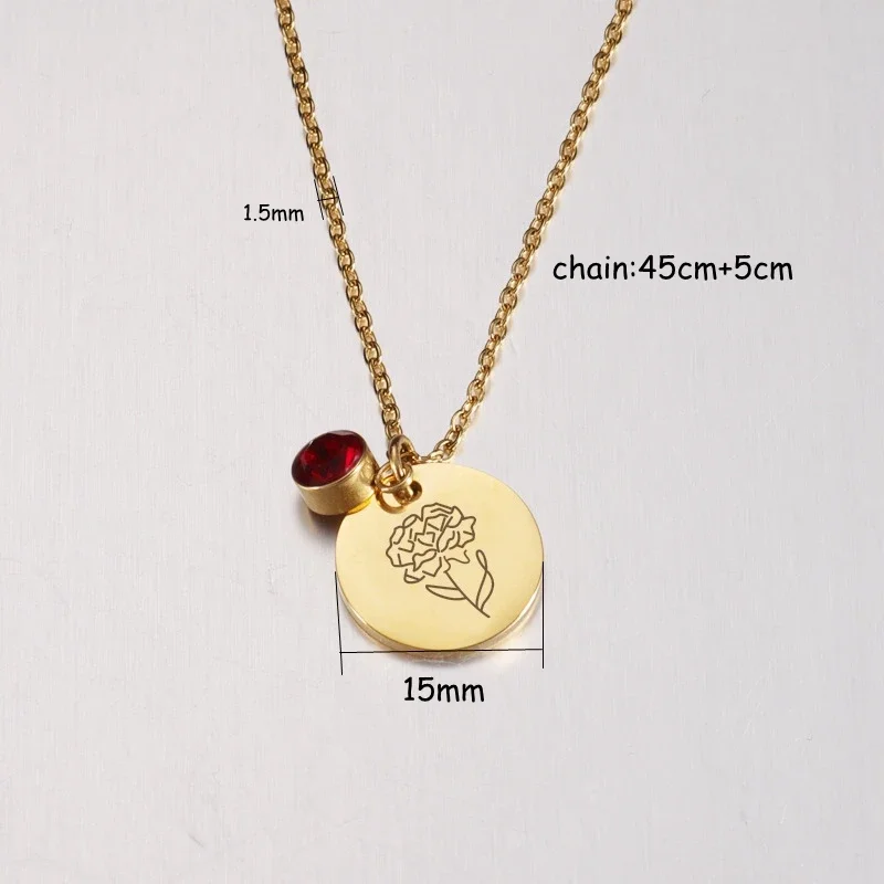 Birth Month Flowers Clipart Fl - Birth Flower Necklace reseña y precio