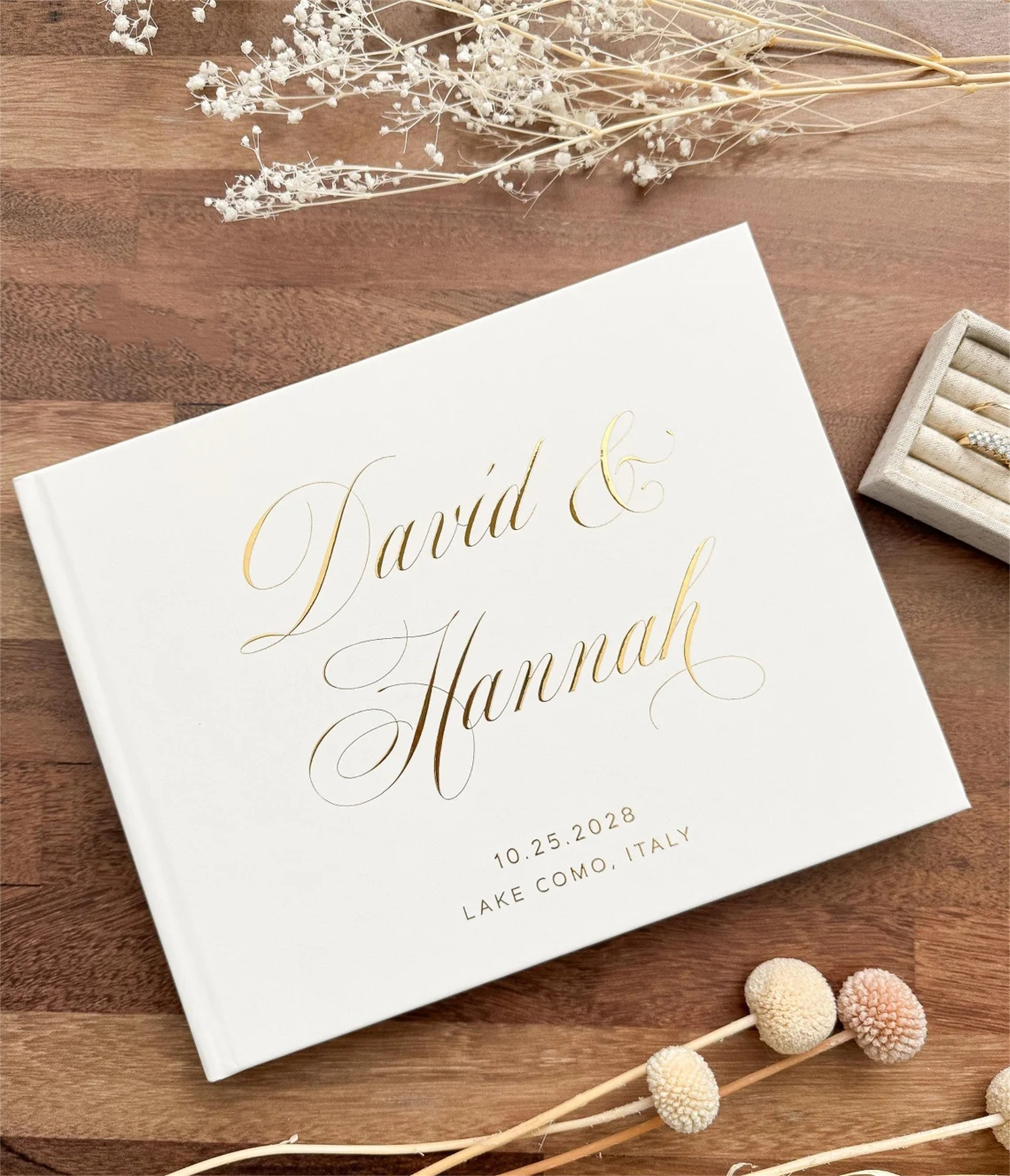 Rustic Floral Wedding Guestboo - Custom Photo Book reseña y precio