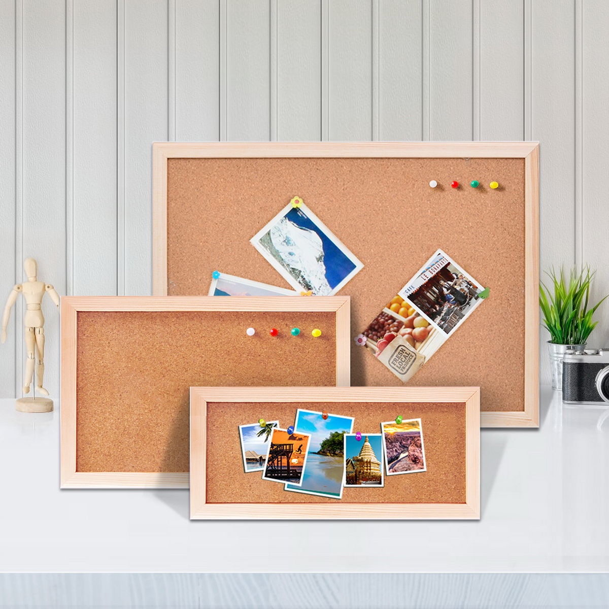 Vintage Pine Wood Frame Cork B - Engraved Wood Frame reseña y precio
