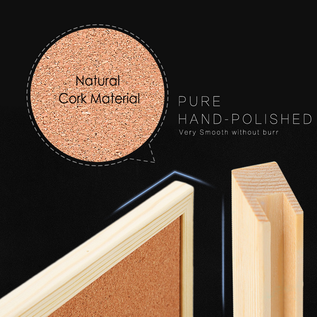 Vintage Pine Wood Frame Cork B - Engraved Wood Frame reseña y precio