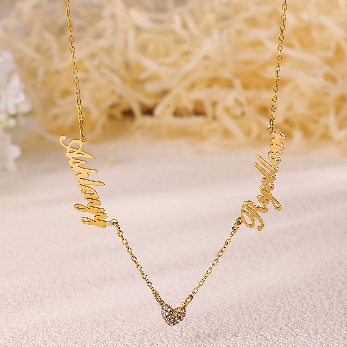 Custom Two Name Necklace For W - Name Necklace Custom reseña y precio