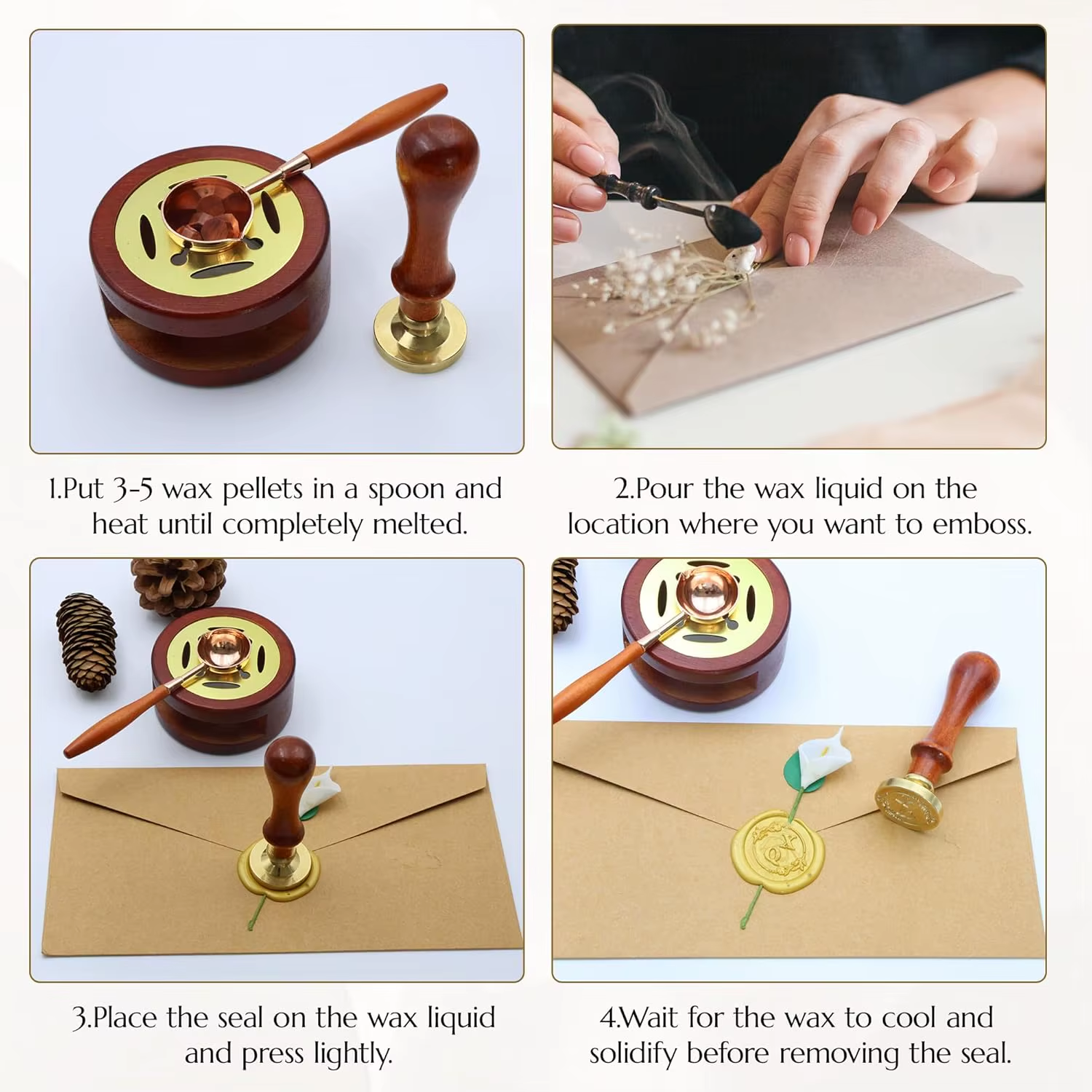 Wedding Custom Wax Seal Stamp  - Wax Seal Letter Kit reseña y precio