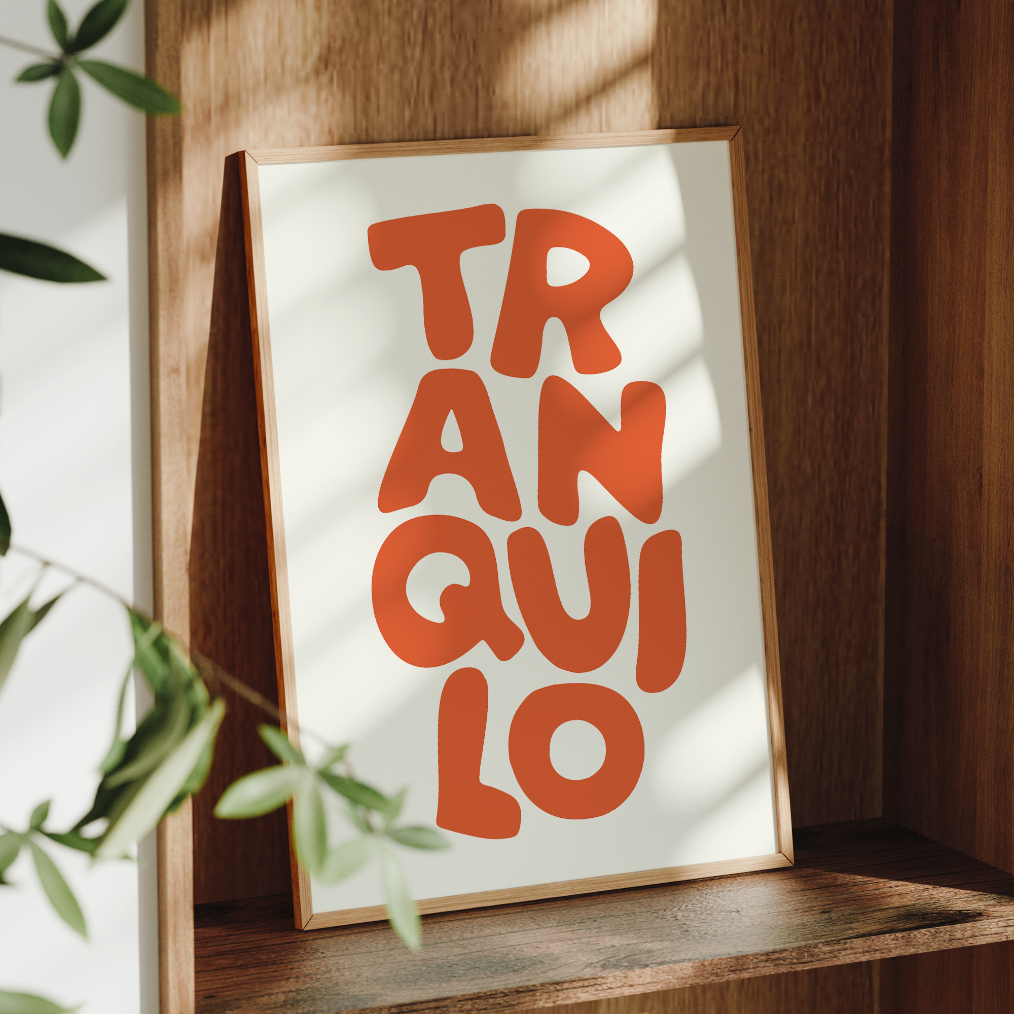 Boho Tranquilo Orange Cream Re - Custom Map Poster reseña y precio