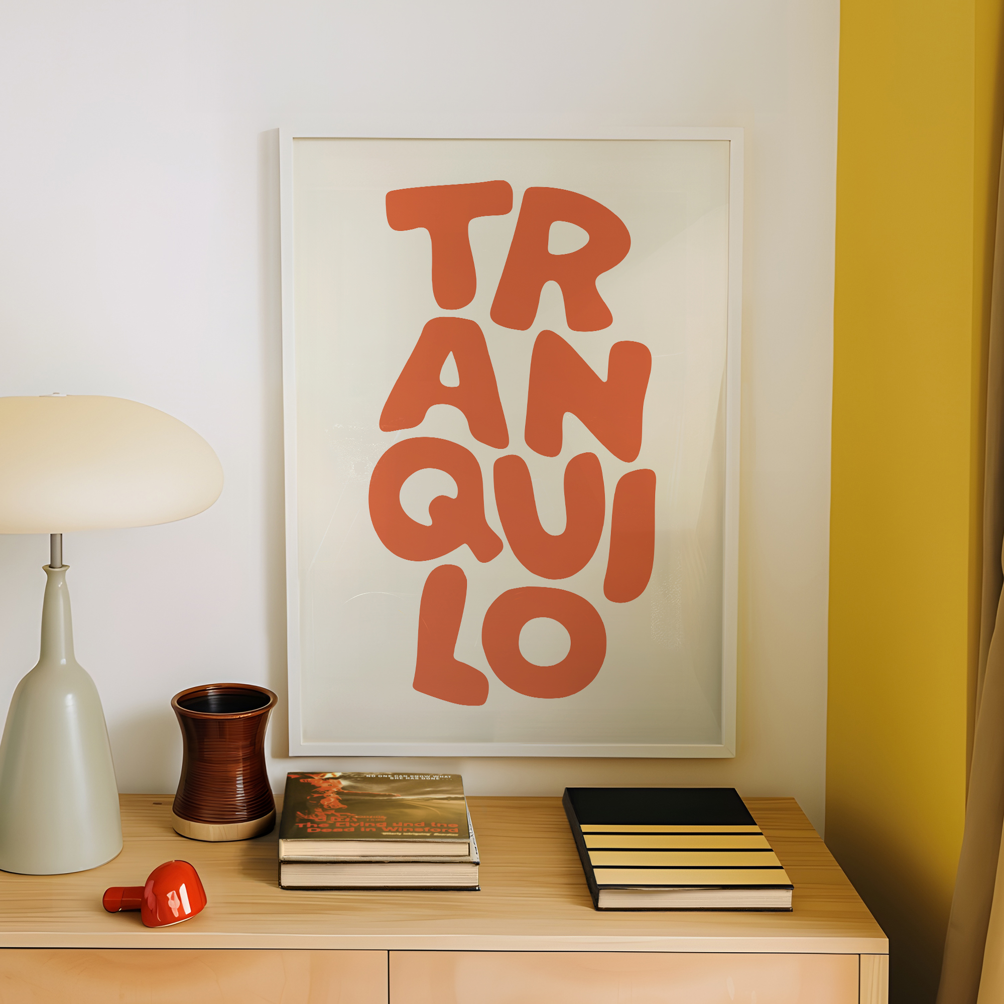 Boho Tranquilo Orange Cream Re - Custom Map Poster reseña y precio