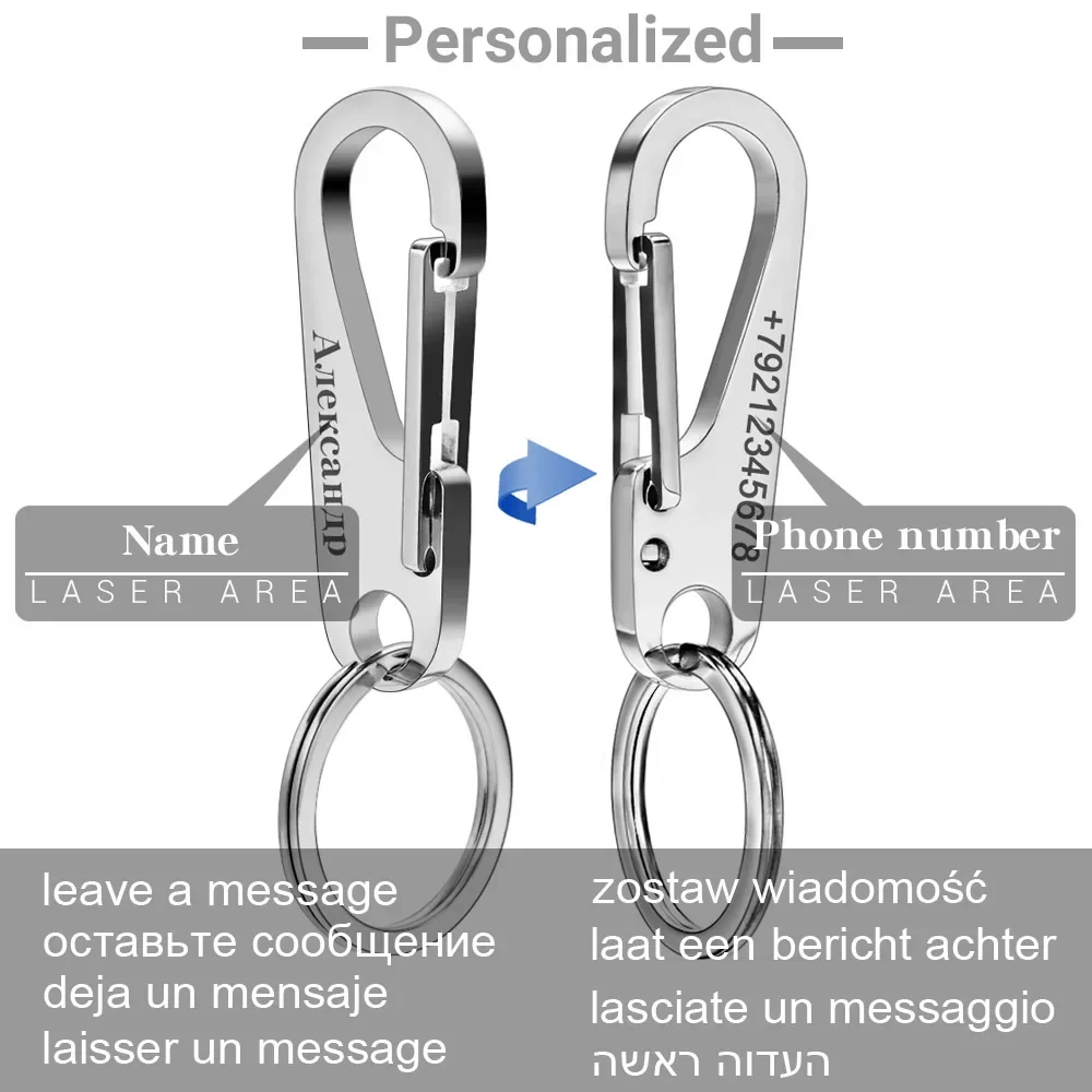 304 Stainless Steel Keyring Pe - Initial Ring Custom reseña y precio