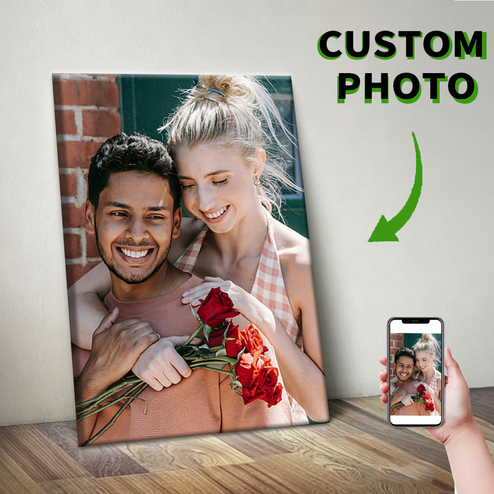 1 Pc Customized Photos on Canv - Engraved Wood Frame reseña y precio