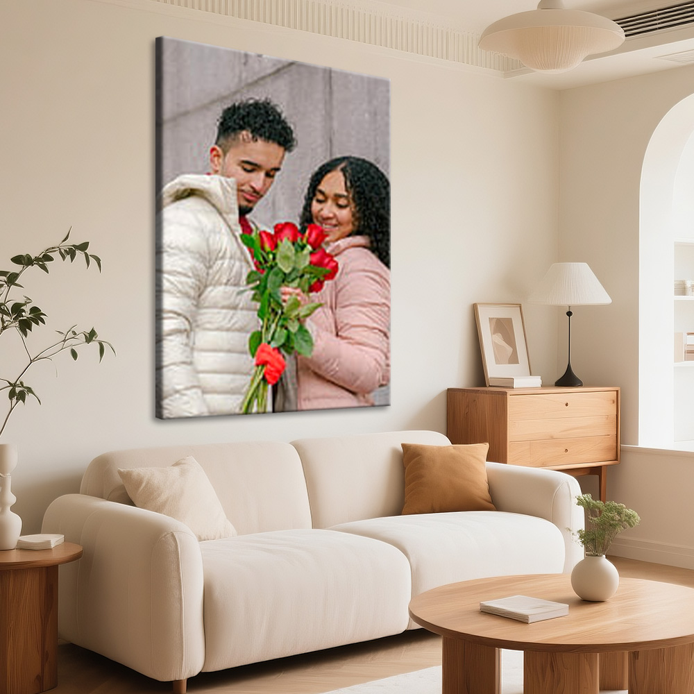 1 Pc Customized Photos on Canv - Engraved Wood Frame reseña y precio