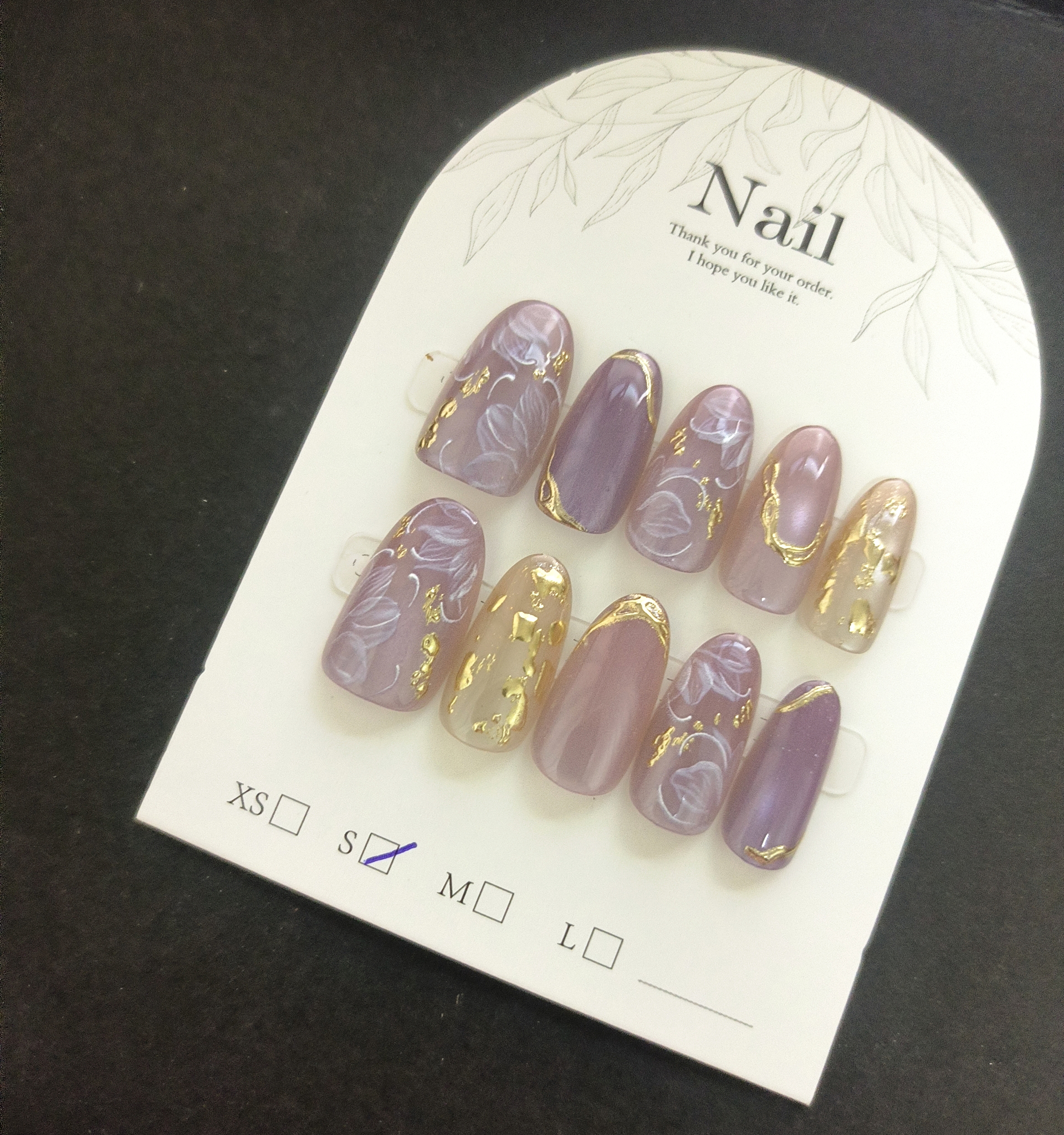 10pcs Handmade Press On Nails  - Pressed Flower Art reseña y precio