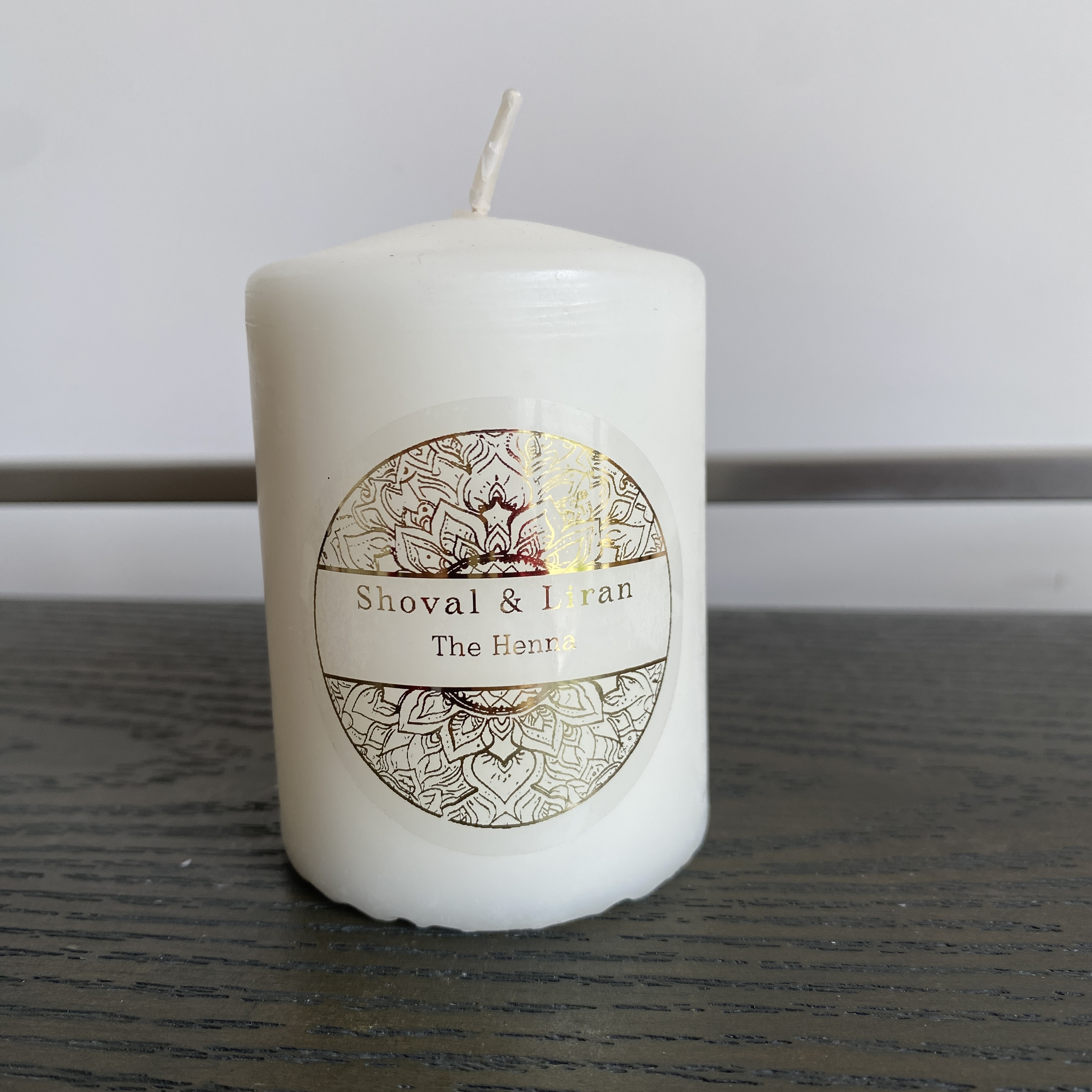 Custom henna day candle sticke - Personalised Candle Label reseña y precio
