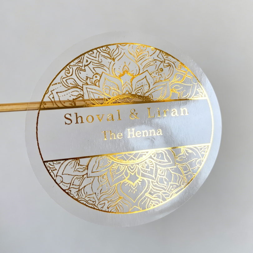 Custom henna day candle sticke - Personalised Candle Label reseña y precio