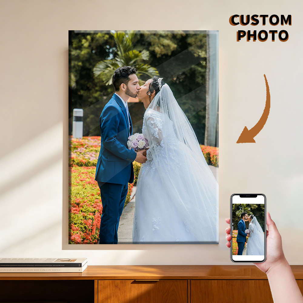 1 Pc Customized Photos on Canv - Engraved Wood Frame reseña y precio