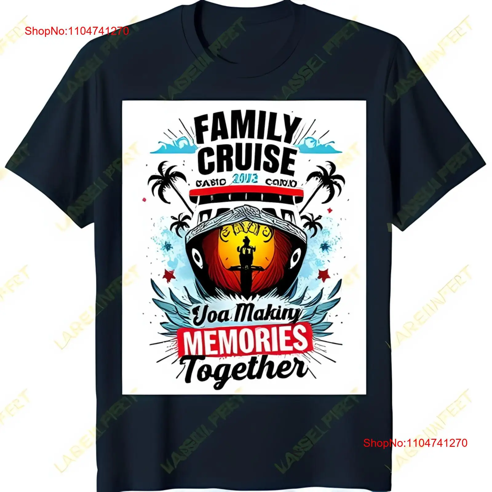 Dark Blue Family Cruise T Shir - Family Tree Print reseña y precio