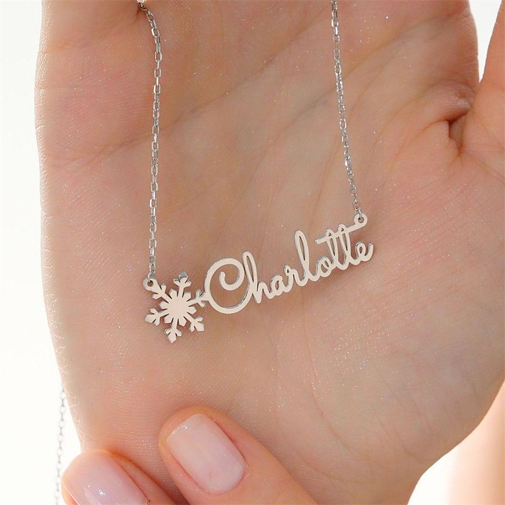 Custom Simple Name Necklace St - Birth Flower Necklace reseña y precio