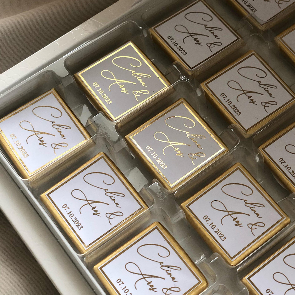 50pcs Wedding Chocolate Packin - Personalised Candle Label reseña y precio