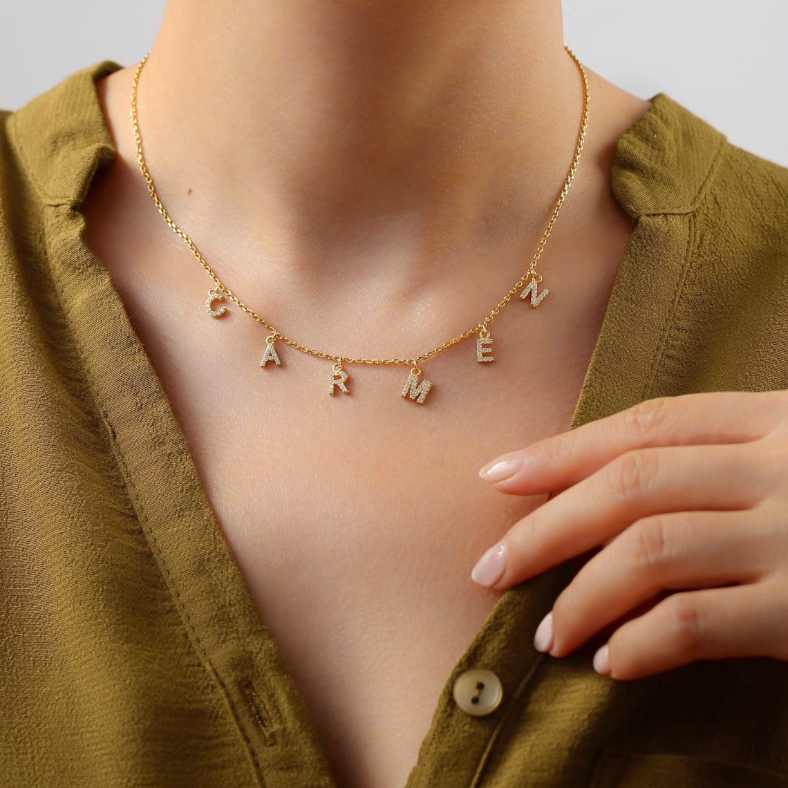 Custom Personalized Name Neckl - Name Necklace Custom reseña y precio