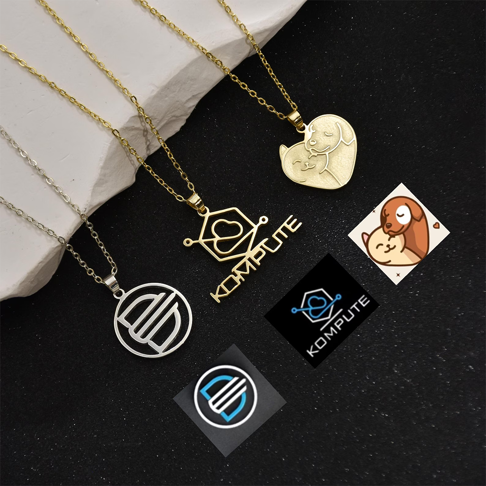 Custom Company Logo Necklace P - Name Necklace Custom reseña y precio