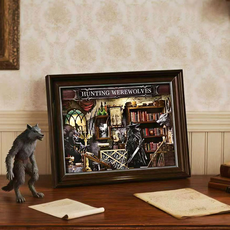 DIY 3D Wooden Book Nook Kit Mi - Engraved Wood Frame reseña y precio