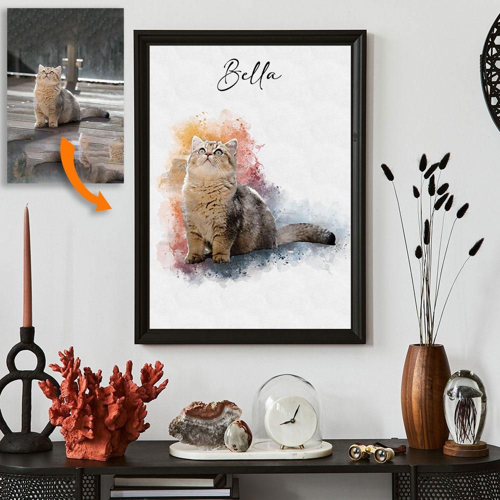 Custom Pet Portrait from Photo - Pet Portrait Custom reseña y precio