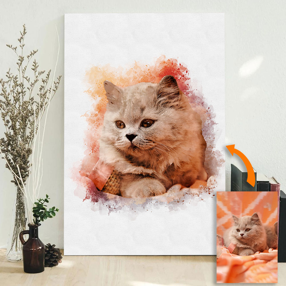 Custom Pet Portrait from Photo - Pet Portrait Custom reseña y precio