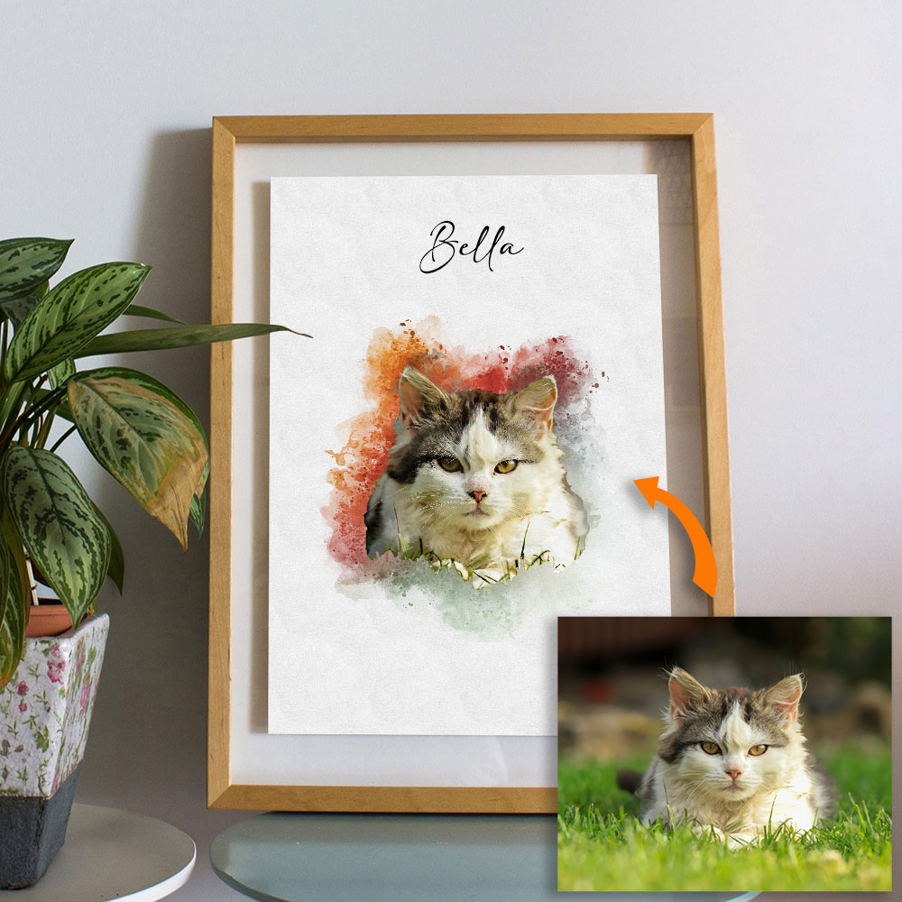 Custom Pet Portrait from Photo - Pet Portrait Custom reseña y precio