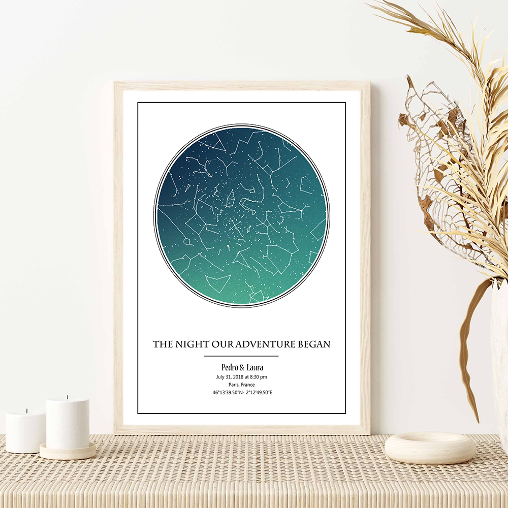 Personalized Star Map Poster B - Custom Star Map reseña y precio