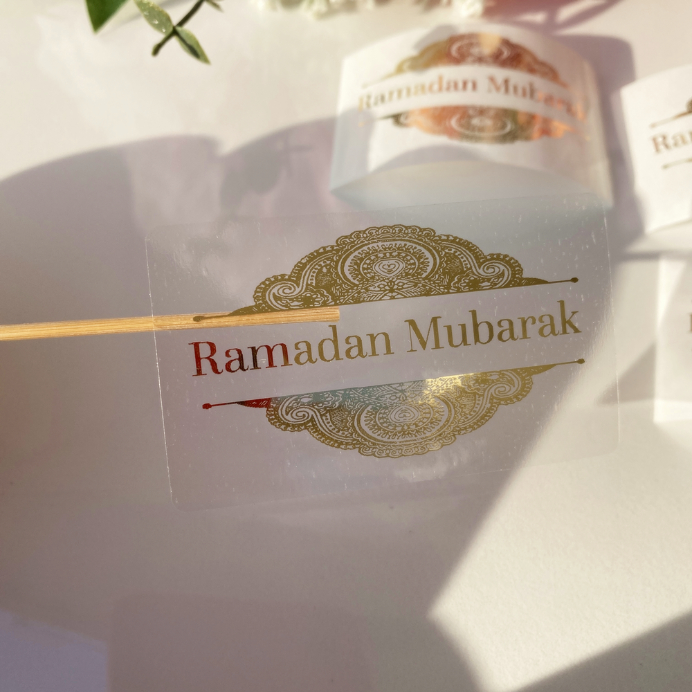 30 Ramadan Mubarak Crescent St - Personalised Candle Label reseña y precio
