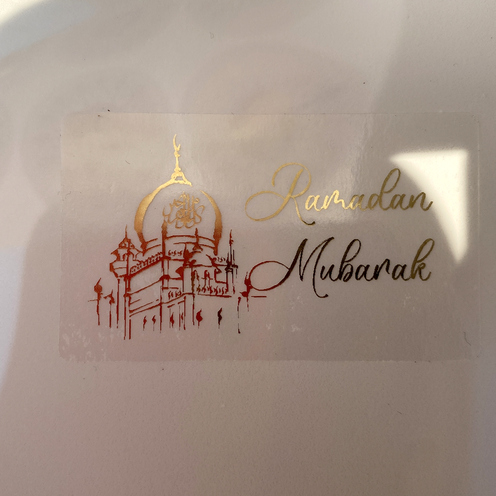 30 Ramadan Mubarak Crescent St - Personalised Candle Label reseña y precio