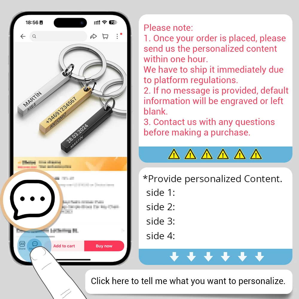Personalized 3D Bar Keychain E - Initial Ring Custom reseña y precio