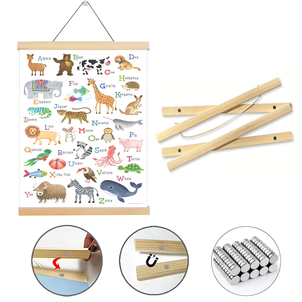 7 Colors 30 40 50cm Magnatic P - Engraved Wood Frame reseña y precio