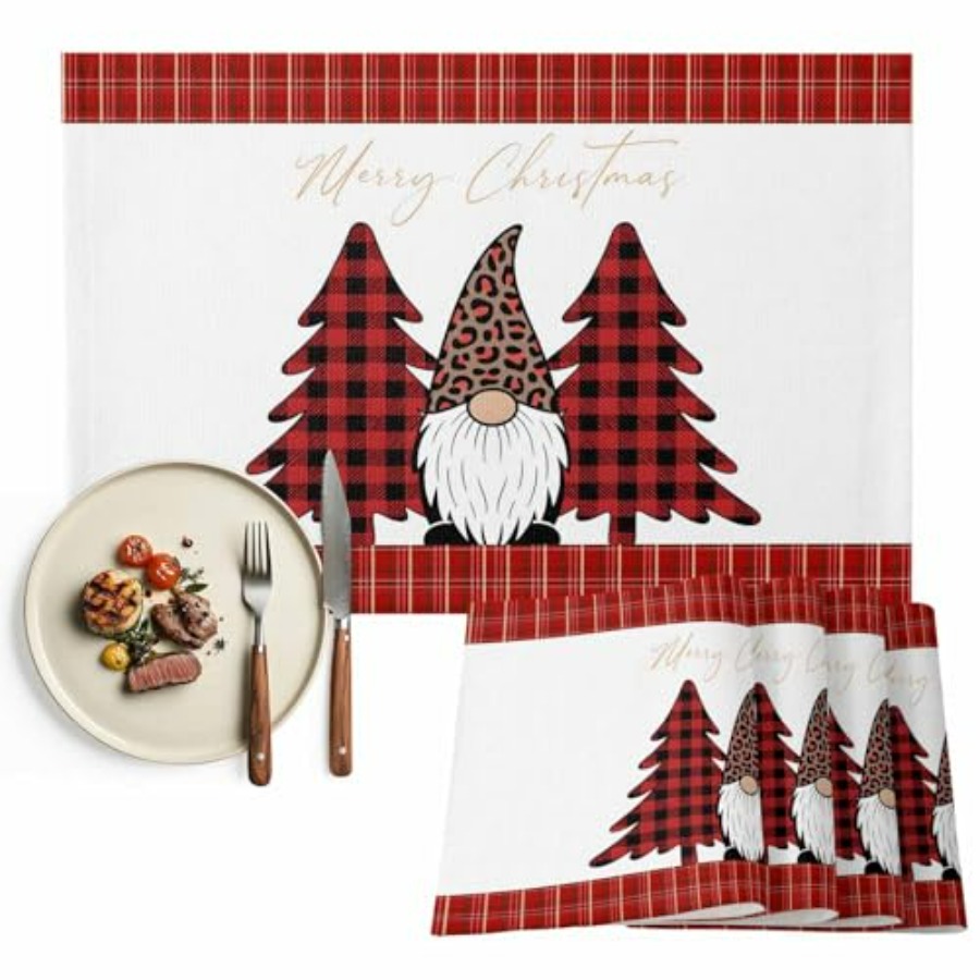 Set of 4 Winter Christmas Tree - Family Tree Print reseña y precio