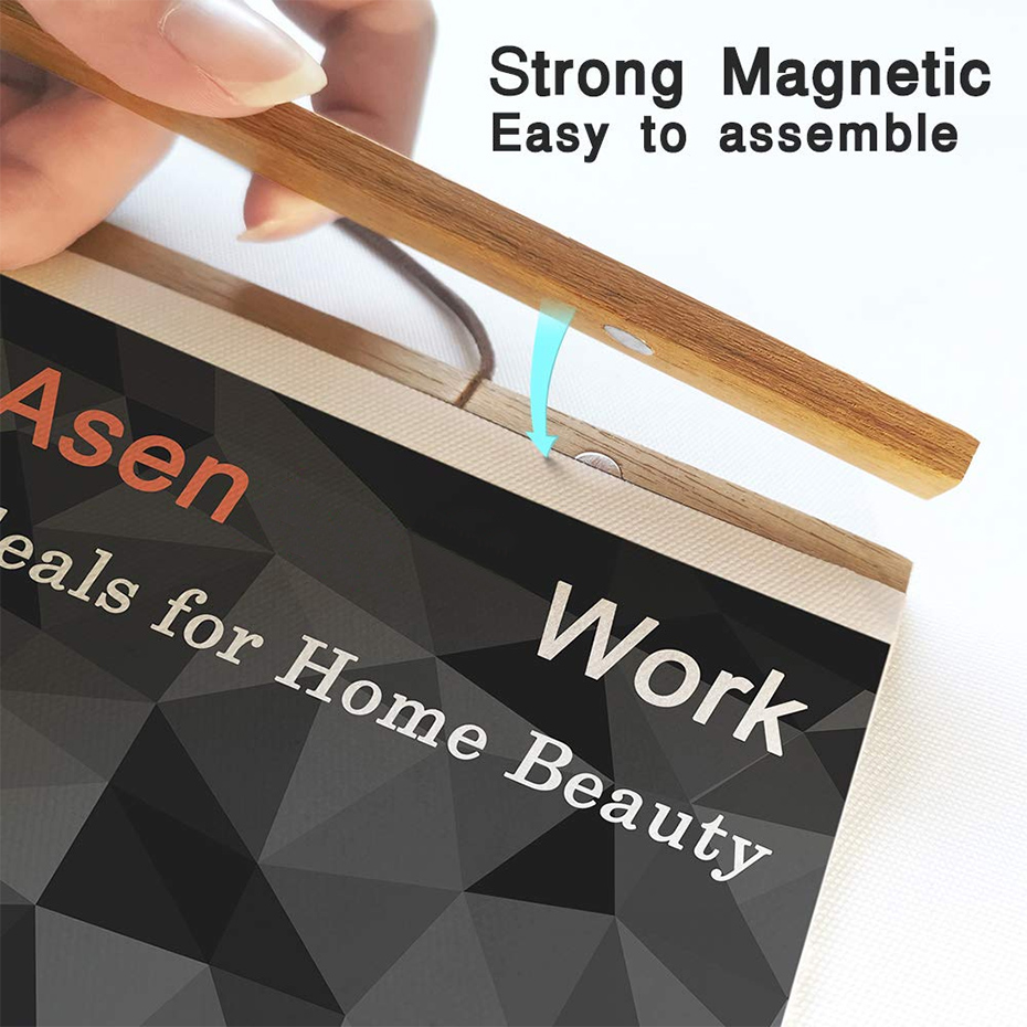 1PC Magnetic Wooden Picture Ha - Engraved Wood Frame reseña y precio