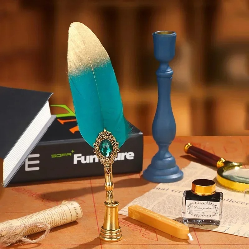 Creative Feather Dip Pen Ink S - Wax Seal Letter Kit reseña y precio