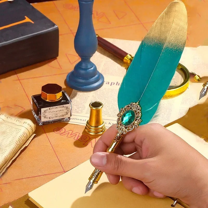 Creative Feather Dip Pen Ink S - Wax Seal Letter Kit reseña y precio