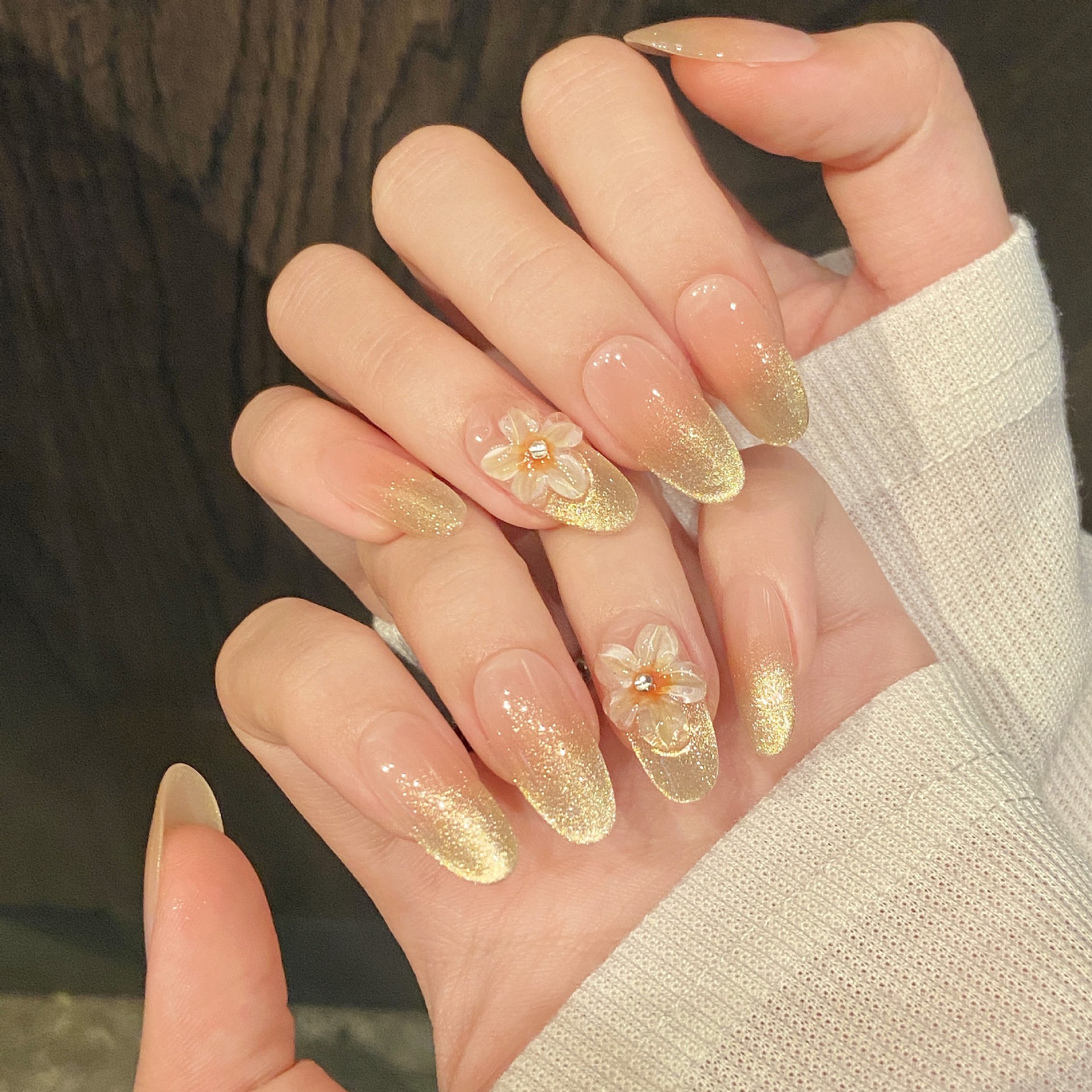 10pcs Handmade Press on Nails  - Pressed Flower Art reseña y precio