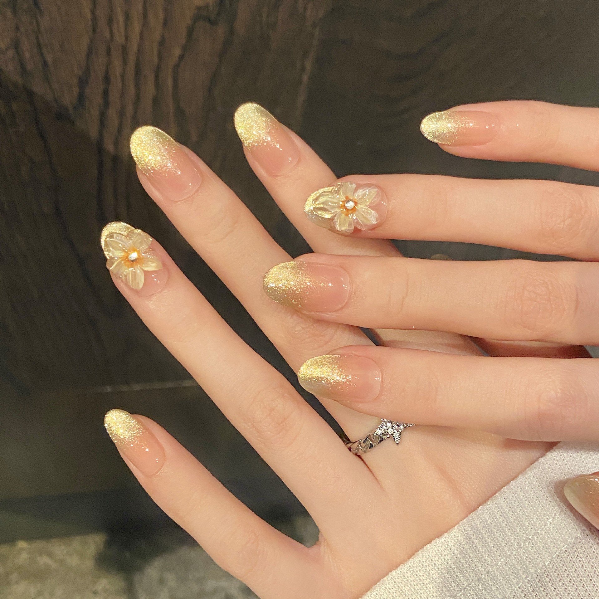 10pcs Handmade Press on Nails  - Pressed Flower Art reseña y precio