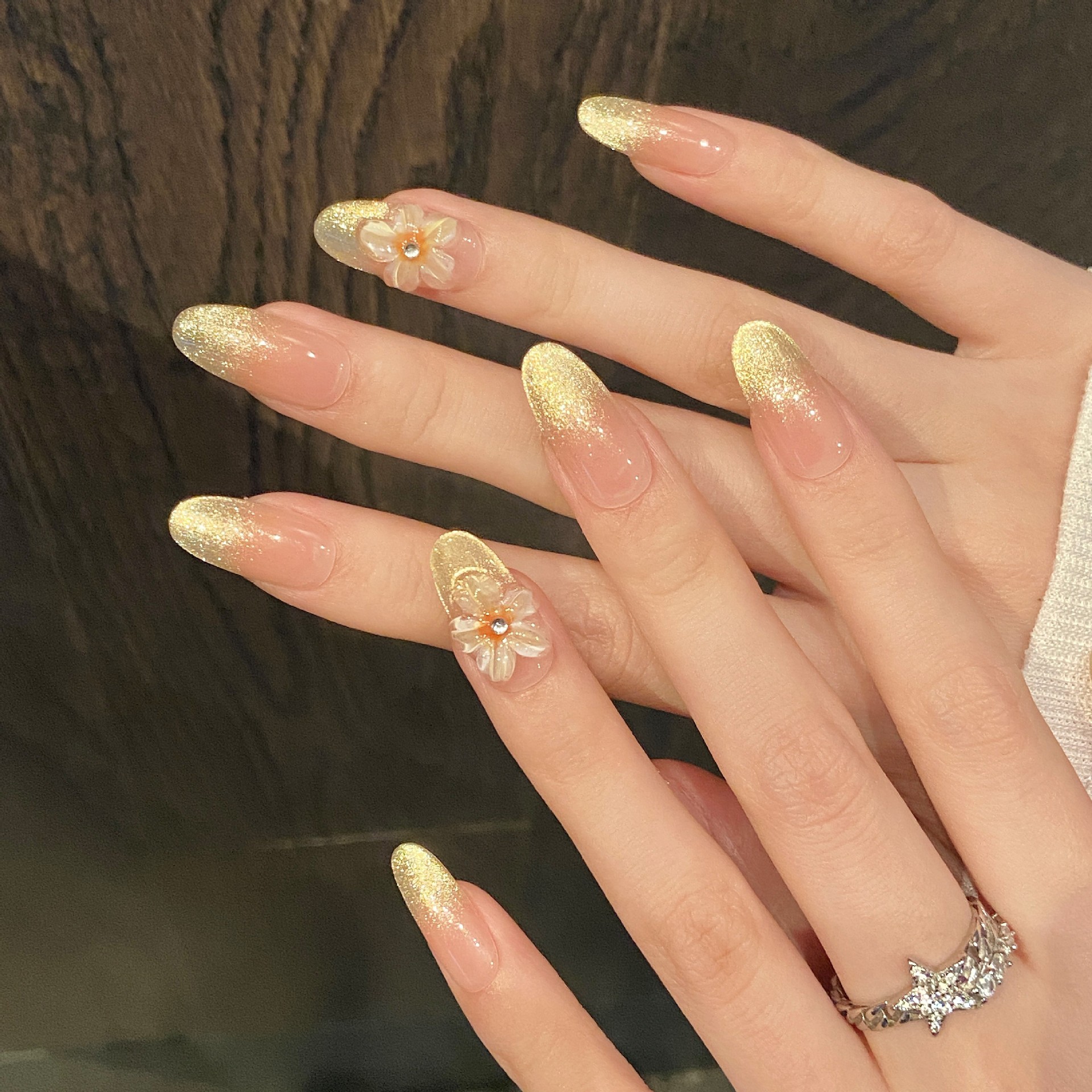 10pcs Handmade Press on Nails  - Pressed Flower Art reseña y precio