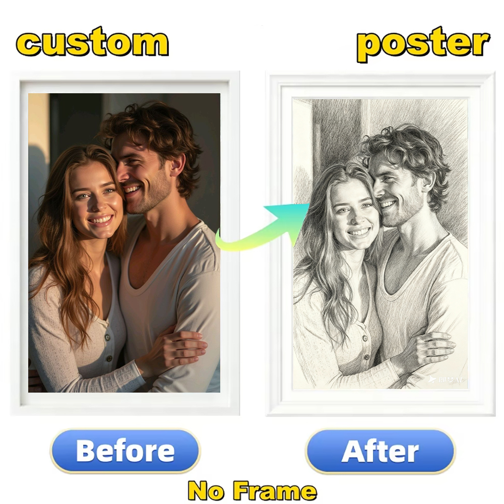 Custom photos to black and whi - Pet Portrait Custom reseña y precio