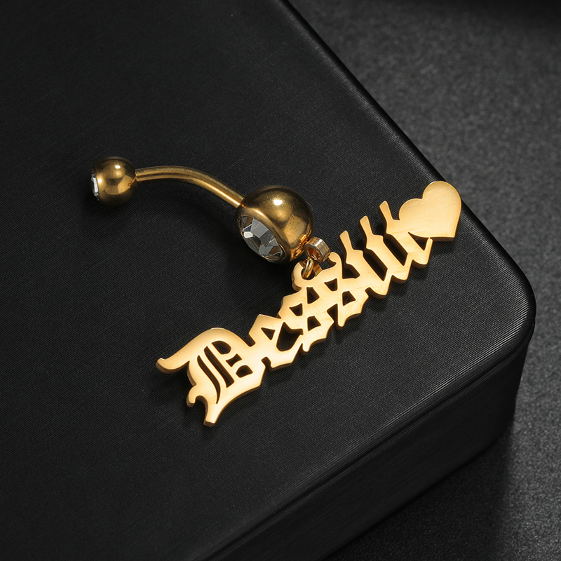 Letdiffery Custom Name Belly B - Initial Ring Custom reseña y precio