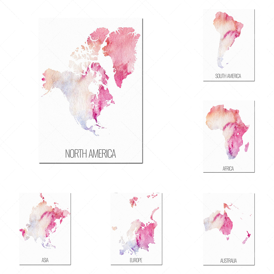6 continent poster set, North  - Custom Star Map reseña y precio