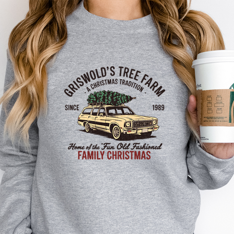 Family Christmas Tree Farm Gra - Family Tree Print reseña y precio