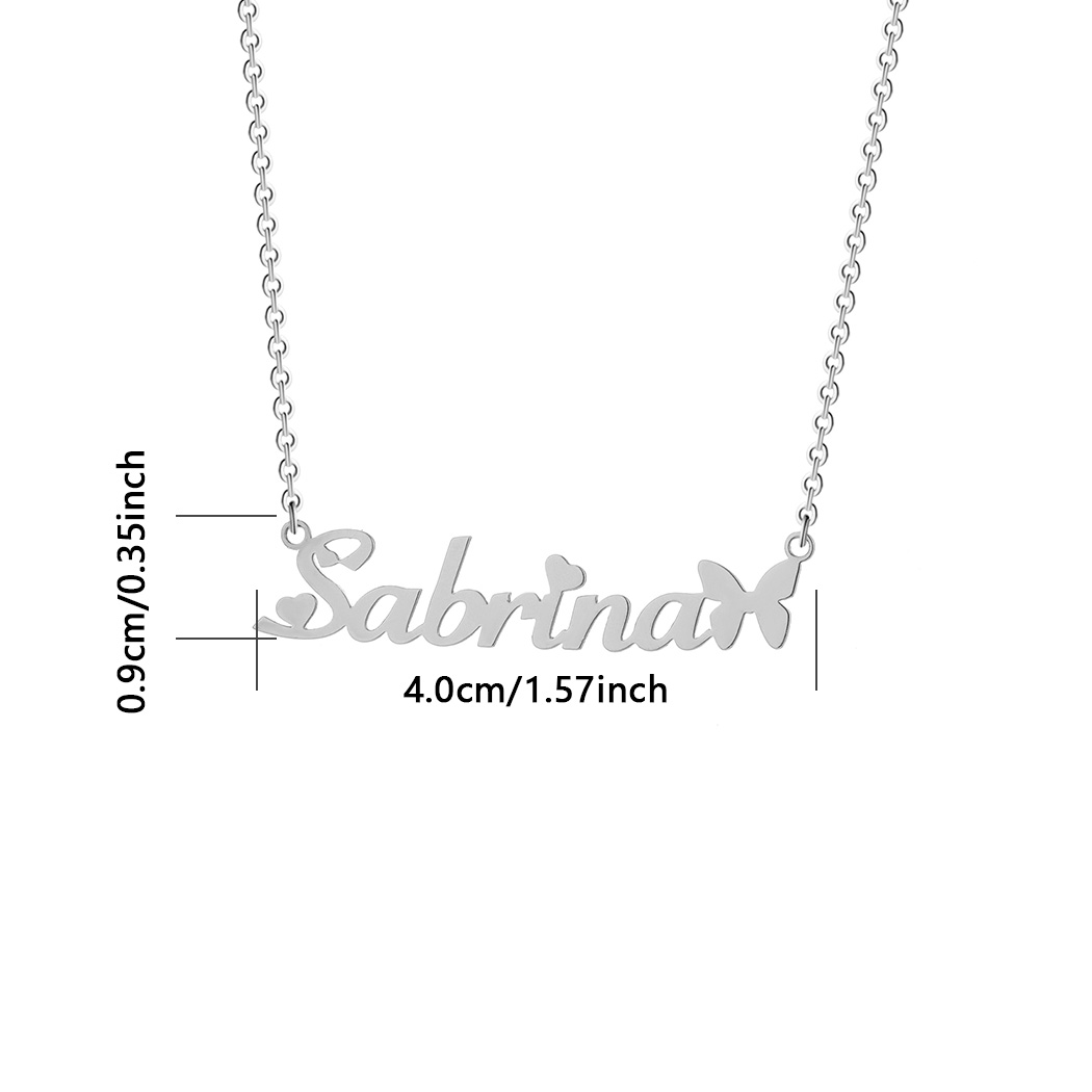 1pc Personalized Butterfly Nam - Name Necklace Custom reseña y precio