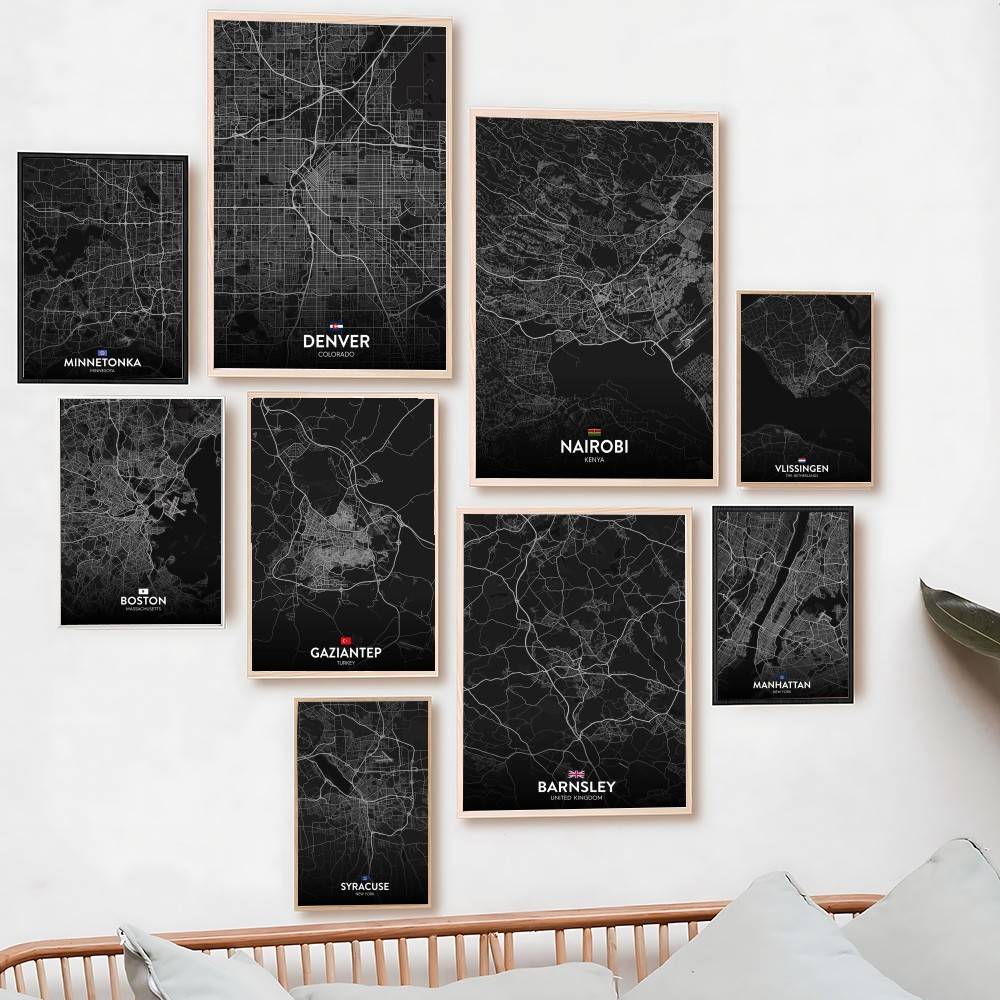 Paris London New York CUSTOM C - Custom Map Poster reseña y precio