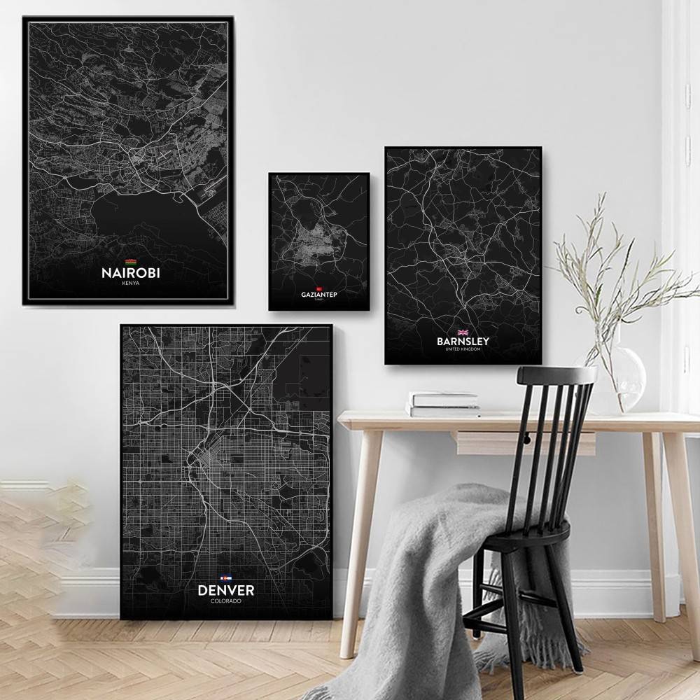 Paris London New York CUSTOM C - Custom Map Poster reseña y precio